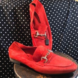 Boemos Italian Red Suede Loafer size 39 / US 8